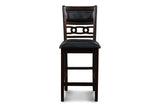 GIA 42" COUNTER DROP LEAF TABLE W/2 CHAIRS-EBONY
