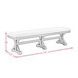 Montrose Dining Bench with Light Grey Fabric in Espresso