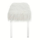 Crown Mark Furniture Fatima Bench in White