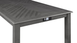 Amy 5 Pc 60" Counter Storage Table+Chairs-Gray