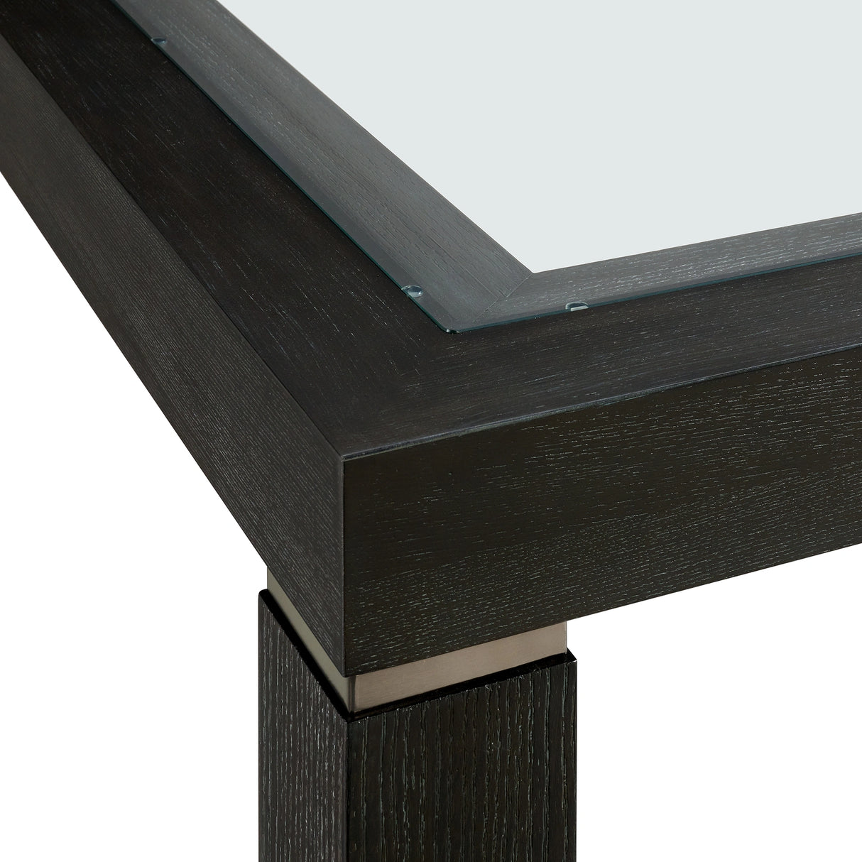 Elodie Counter Table with Glass in Charcoal