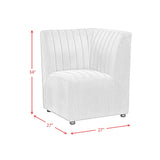 Jemma Upholstered Corner Chair in Beige Linen