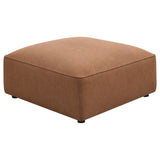 Jennifer Square Upholstered Ottoman Grey