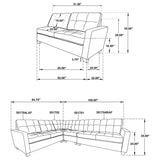 Georgina 4-piece Upholstered Modular Sectional Sofa Beige