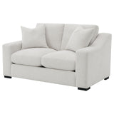 Ashlyn Upholstered Sloped Arms Loveseat White