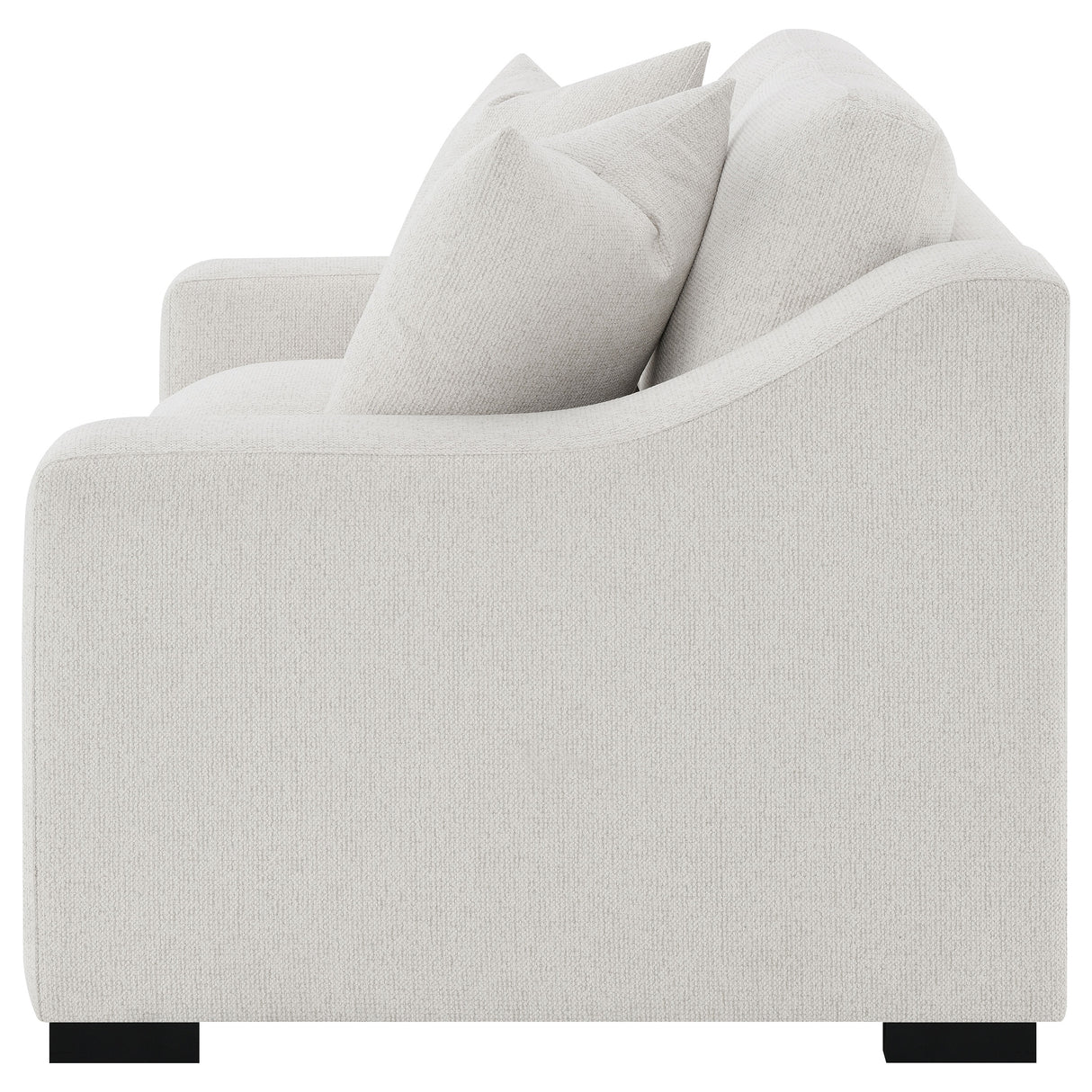 Ashlyn Upholstered Sloped Arms Loveseat White
