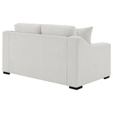 Ashlyn Upholstered Sloped Arms Loveseat White