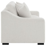 Ashlyn Upholstered Sloped Arms Loveseat White
