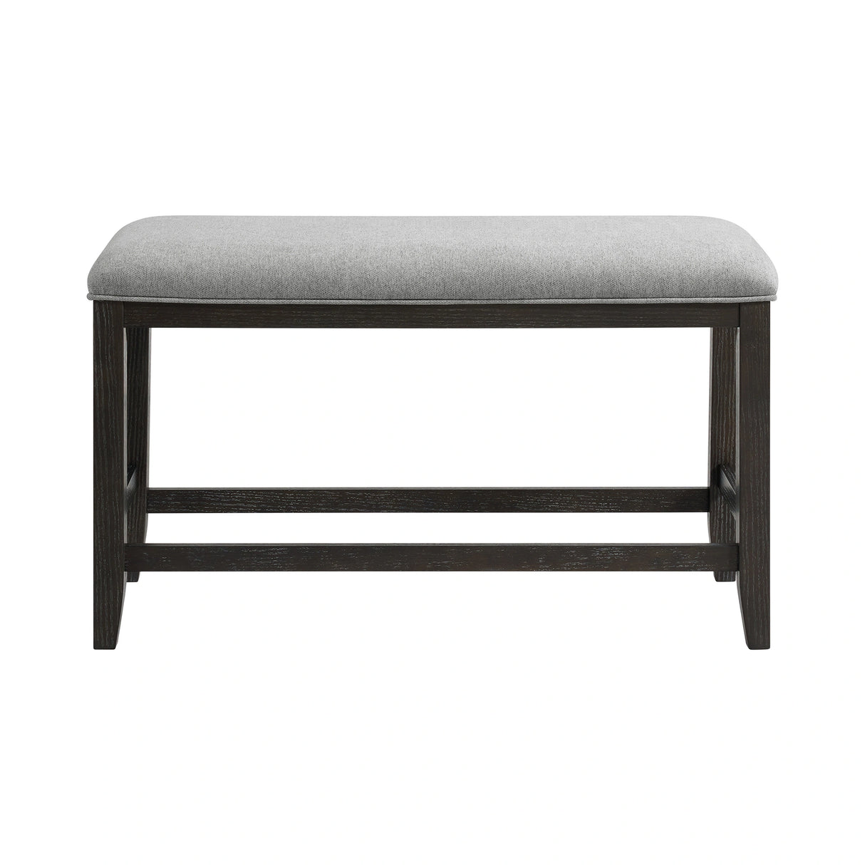 Elodie Counter Bench with Grey Fabric in Charcoal