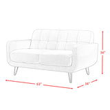 Hadley Sofa & Loveseat Set in Teal