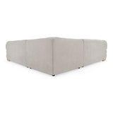 Crockett - Modern Light Grey Fabric Sectional Sofa