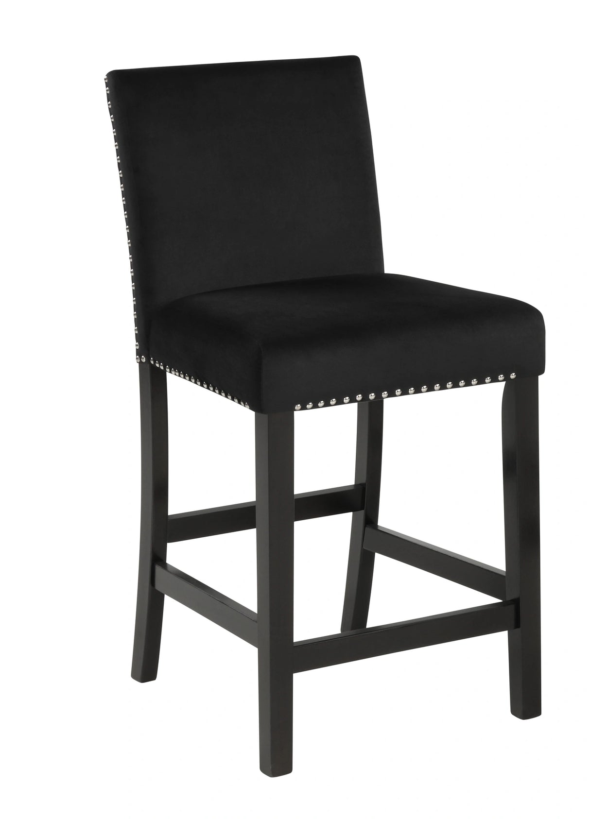 Celeste 5Pc 42" Marble Finish Counter Table & 4 Chairs-Black