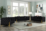 Kingdom Black Velvet Sofa
