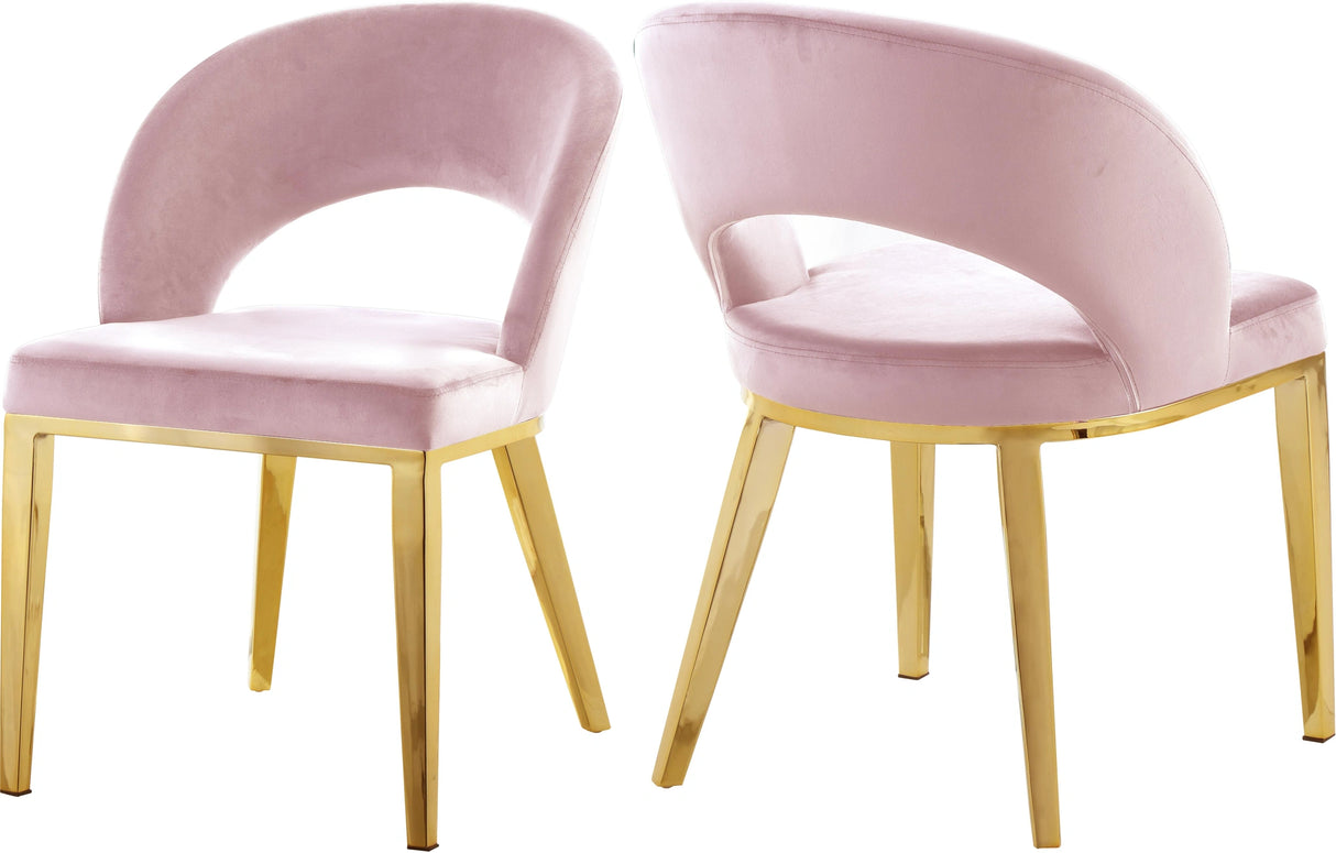 Roberto Pink Velvet Dining Chair