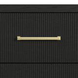 Ridgemont 6-Drawer Dresser in Black with Grain