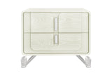Lyra Beige Nightstand with USB
