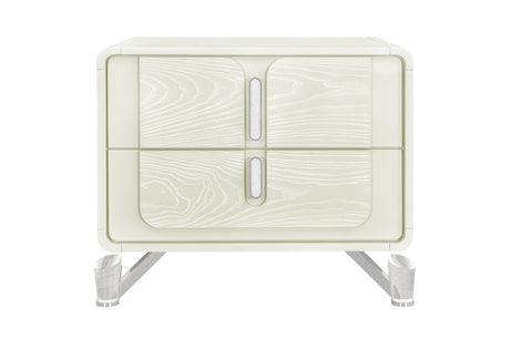 Lyra Beige Nightstand with USB