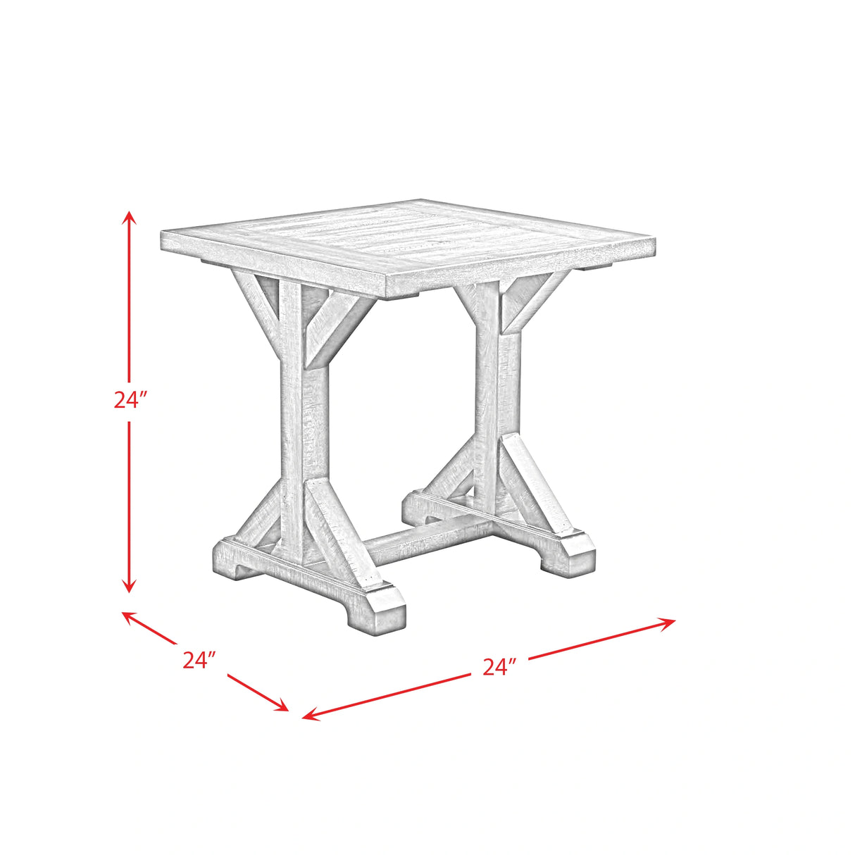 Finn Trestle Base End Table