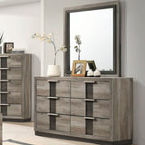 Crown Mark Furniture Rangley Dresser Mirror in Brown