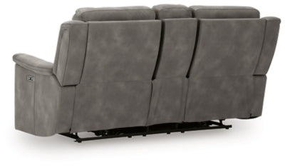 Next-Gen DuraPella Power Reclining Loveseat with Console - galleria furniture outlet