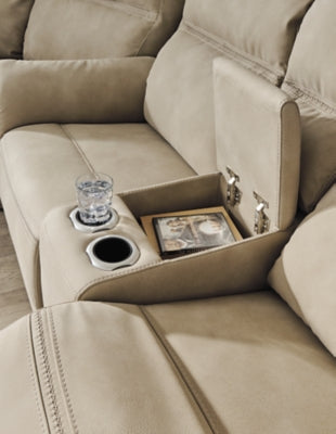 Next-Gen DuraPella Power Reclining Loveseat with Console - galleria furniture outlet