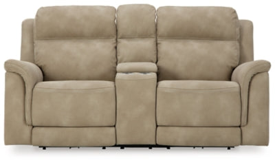 Next-Gen DuraPella Power Reclining Loveseat with Console - galleria furniture outlet