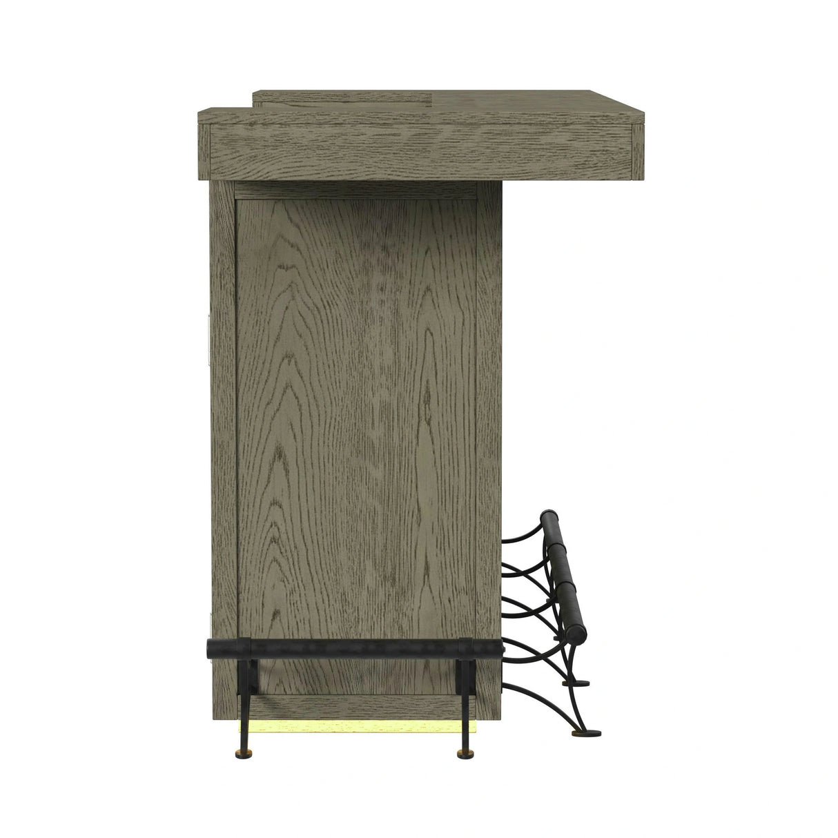 Jemma Bar Table with Light in Grey and Dark Espresso
