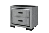 Isabella Grey Nightstand with LED