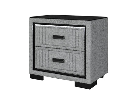 Isabella Grey Nightstand with LED