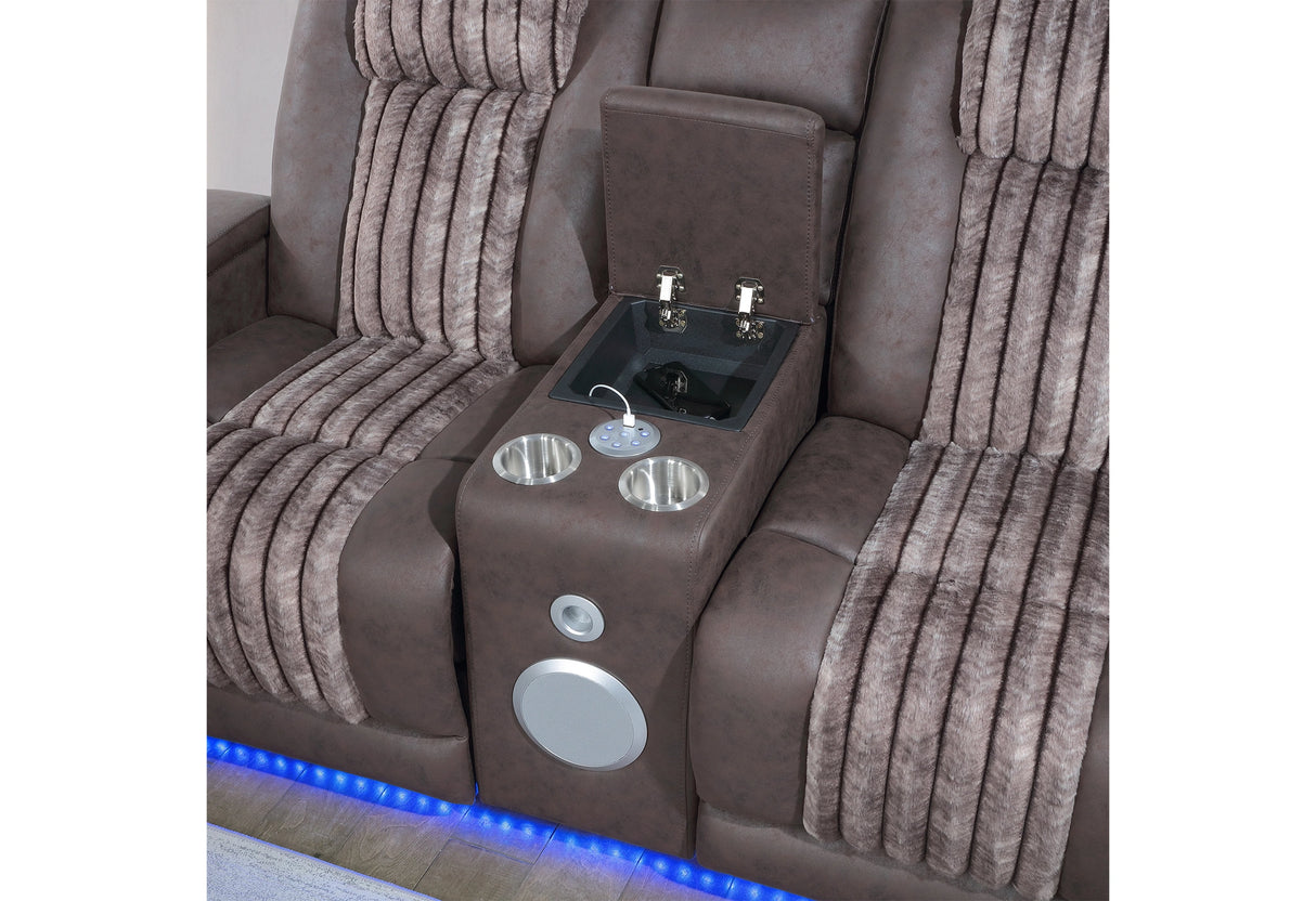 U8000 Pwr Rec Sofa/Pwr Console Rec Loveseat with PHR