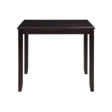 GIA 5PC 42" SQUARE COUNTER TABLE & 4 CHAIRS-EBONY
