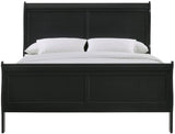 Elements International Louis Philippe Full Panel Bed in Black