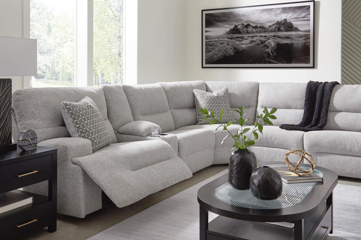 Acklen Place Power Sectional Reclining Sofa with Storage Console