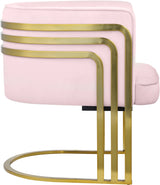 Rays Pink Velvet Accent Chair