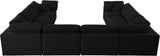 Serene Black Linen Fabric Deluxe Cloud Modular Sectional