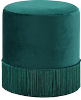 Teddy Green Velvet Ottoman/Stool