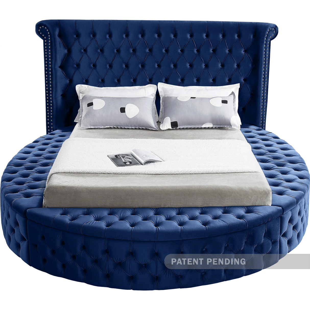 Luxus Navy Velvet King Bed (3 Boxes)
