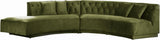 Kenzi Olive Velvet 2pc. Sectional
