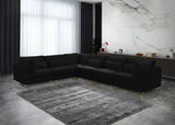 Julia Black Velvet Modular Sectional (6 Boxes)