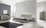Bronx Italian Modern Faux Concrete & Grey Bed