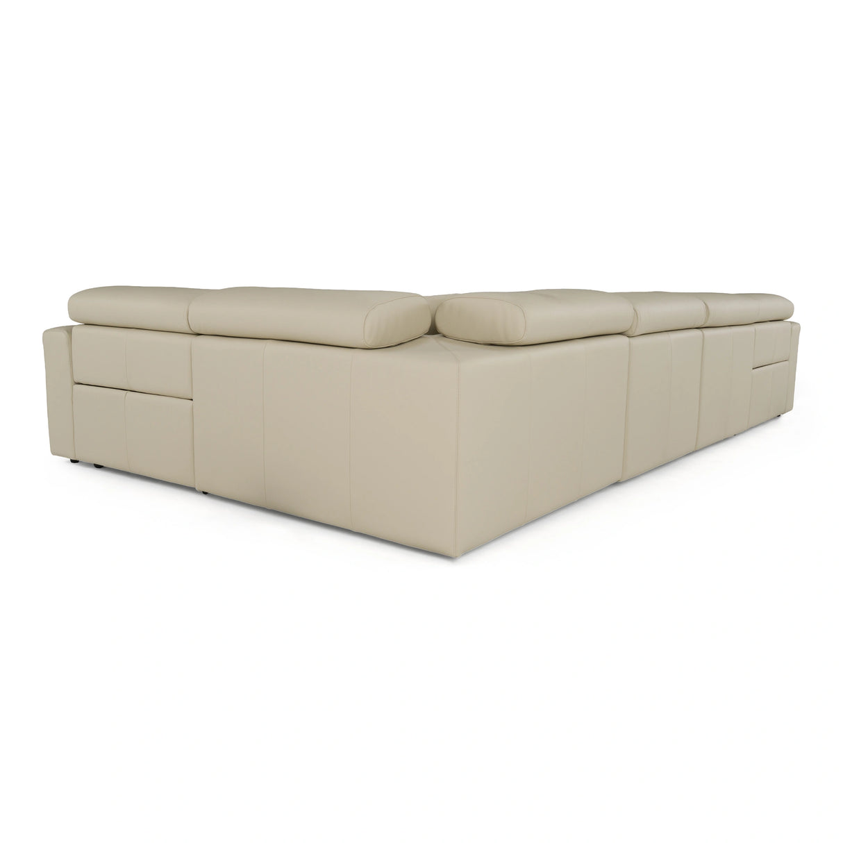 Dalton - Modern Italian Oyster Leather Sectional + 2 Recliners