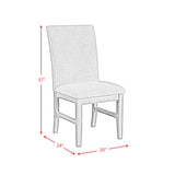 Santa Barbara Dining Side Chair with Fabric in Walnut (2 Per Carton)