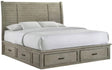Elements International Sullivan King Storage Bed in Drift Grey image