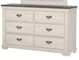 Crown Mark Furniture Leighton 6 Drawer Dresser in White image