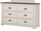 Crown Mark Furniture Leighton 6 Drawer Dresser in White image