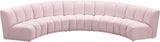 Infinity Pink Velvet 5pc. Modular Sectional