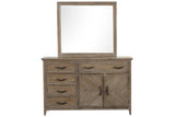 TYBEE DRESSER/SERVER MIRROR-SAND