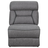 Higgins Upholstered Armless Chair Grey
