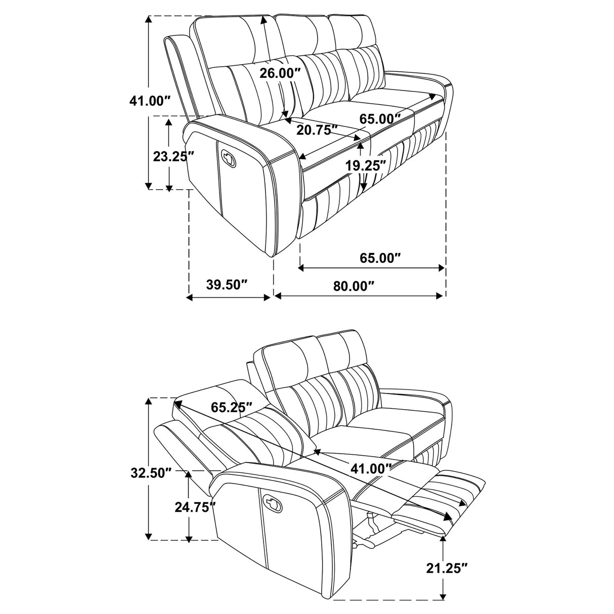 Raelynn Reclining Sofa Set