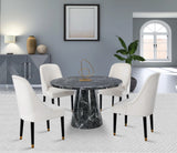 Omni Black Faux Marble Dining Table